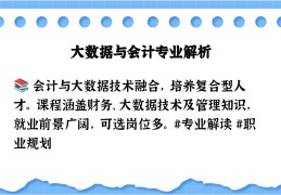 大数据与会计未来就业方向(大数据会计未来就业方向是什么)