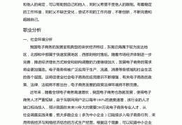 电子商务职业生涯规划书800字范文(电子商务职业生涯规划书800字范文怎么写)