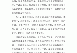 坚强的信念作文(以坚强的信念为话题作文)