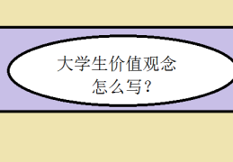 大学生的价值观念怎样写(大学生的价值观念怎样写简历)