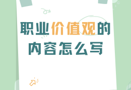 职业发展价值观怎么写(职业生涯发展职业价值观)