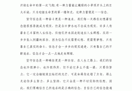 坚持的信念作文600字(坚持信念作文600字记叙文)