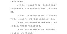 有清晰明确目标计划(规划清晰,目标明确)