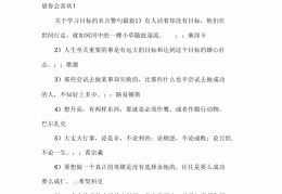 有关明确目标的句子(明确目标的名言警句有哪些?)