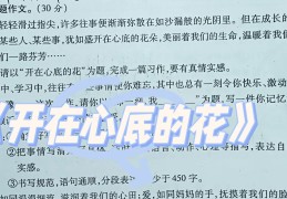 怒放的信念作文600字关于花(怒放的信念作文600字关于花记叙文)
