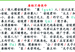 唐雎不辱使命选自哪本教材(唐雎不辱使命选自哪里作者是谁)