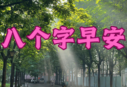 早安短句早安八字短句(早安短语一句话八字)