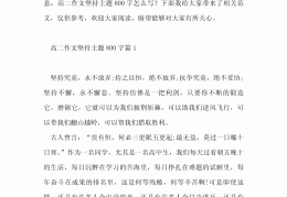 坚持自己的信念作文800字(坚持自己的信念作文600字)