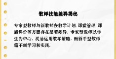 专家型教师有什么基本特点和优势(专家型教师有什么基本特点和优势呢)