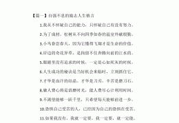 人生格言大全励志(人生格言大全励志8字)