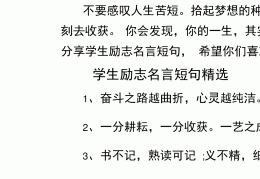 励志人生格言短句10字左右(励志的人生格言10个字)